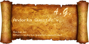 Andorka Gusztáv névjegykártya