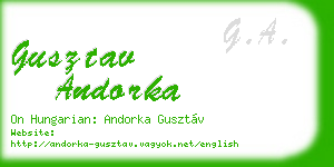 gusztav andorka business card